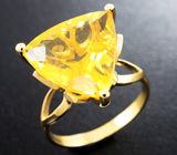 Золотое кольцо с ограненным мексиканским опалом 5,7 карата Золото