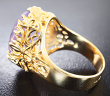Золотое массивное кольцо с лавандовым аметистом 11,81 карата Золото