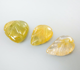 Набор из 3 резных сапфиров 3,77 карата 