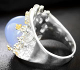 Серебряное кольцо с халцедоном и цитрином Серебро 925