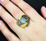 Серебряное кольцо с кристаллическим эфиопским опалом Серебро 925