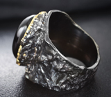 Серебряное кольцо с черной шпинелью Серебро 925