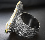 Серебряное кольцо с жемчужиной барокко и диопсидами Серебро 925