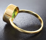 Золотое кольцо с крупным сочно-зеленым сфеном 5,13 карата Золото