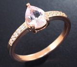 Изящное серебряное кольцо с морганитом Серебро 925