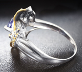 Серебряное кольцо с иолитом и синими сапфирами Серебро 925