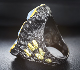 Серебряное кольцо с халцедоном ручной обработки Серебро 925