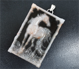 Камея-подвеска «Мустанг» из цельной яшмы Серебро 925