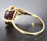 Кольцо со звездчатым рубином и красными сапфирами