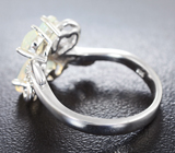 Прелестное серебряное кольцо с ограненными эфиопскими опалами Серебро 925