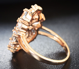 Превосходное серебряное кольцо с морганитами Серебро 925