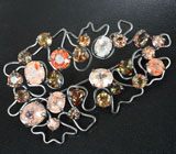 Комплект с солнечным камнем и андалузитами