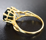 Золотое кольцо с ограненным черным опалом 2,41 карата Золото