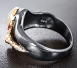 Серебряное кольцо с кристаллическим эфиопским опалом и родолитом Серебро 925