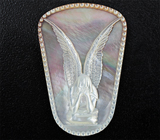 Камея «Ангел» из резного перламутра 