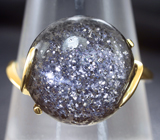 Золотое кольцо с марказитом в кварце 10,24 карата! Редкое минералогическое образование Золото