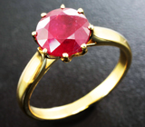 Золотое кольцо с рубином 2,91 карата Золото