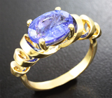 Золотое кольцо с крупным танзанитом 3,2 карата Золото