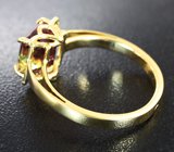 Кольцо с полихромным турмалином Золото