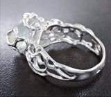 Кольцо с «неоновым» лунным камнем