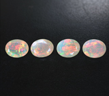 Набор из 4 ограненных эфиопских опалов 4,47 карата 