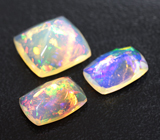 Набор из 3 ограненных эфиопских опалов 4,15 карата 