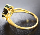 Золотое кольцо с ограненным черным опалом 0,96 карата Золото