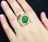 Серебряное кольцо с зеленым аметистом, хризопразом и родолитами Серебро 925