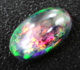 Кольцо с кристаллическим черным опалом