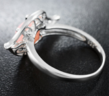 Ажурное серебряное кольцо с розовым опалом Серебро 925