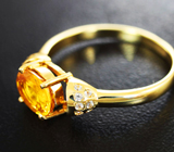 Золотое кольцо с желтым сапфиром 1,79 карата Золото
