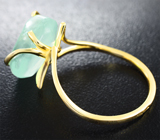 Золотое кольцо с уральским бериллом 7,02 карата