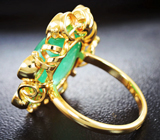 Золотое кольцо с уральскими изумрудами 9,72 карата Золото