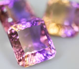 Набор из 3 крупных аметринов лазерной огранки 28,18 карата 