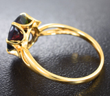 Золотое кольцо с ограненным черным опалом 1,67 карата Золото