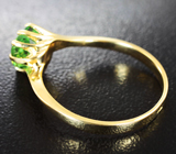 Золотое кольцо с неоново-зеленым турмалином 1,58 карата Золото