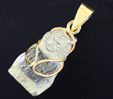 Золотой кулон «Зайчик» с резным кварцем 22,97 карата Золото