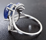 Прелестное серебряное кольцо с кианитом и танзанитами Серебро 925