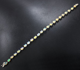 Элегантный серебряный браслет с кристаллическими эфиопскими опалами Серебро 925