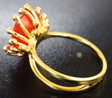 Золотое кольцо с ограненным эфиопским опалом 2,83 карата и бриллиантами Золото