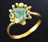Золотое кольцо с уральскими александритами 1,17 карата и бриллиантами Золото