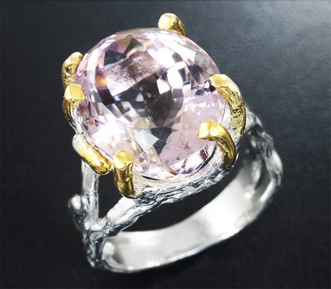 Серебряное кольцо с аметрином