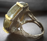 Серебряное кольцо с лабрадоритом 30+ карат Серебро 925