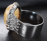 Серебряное кольцо с рутиловым кварцем 24+ карата