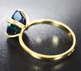 Золотое кольцо с ограненным черным опалом 2,37 карата Золото