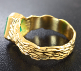 Золотое кольцо с уральским изумрудом авторской огранки 1,86 карата Золото