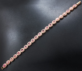 Прелестный серебряный браслет с розовыми турмалинами Серебро 925