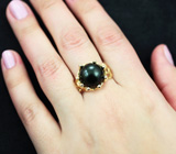 Золотые кольцо с цветной морской жемчужиной 12,32 карата и бриллиантами! Натуральный цвет Золото