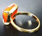 Золотое кольцо с кристаллическим эфиопским опалом 4,1 карата и бриллиантами Золото