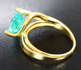 Золотое кольцо с уральским изумрудом высокой чистоты без облагораживания 2,38 карата Золото